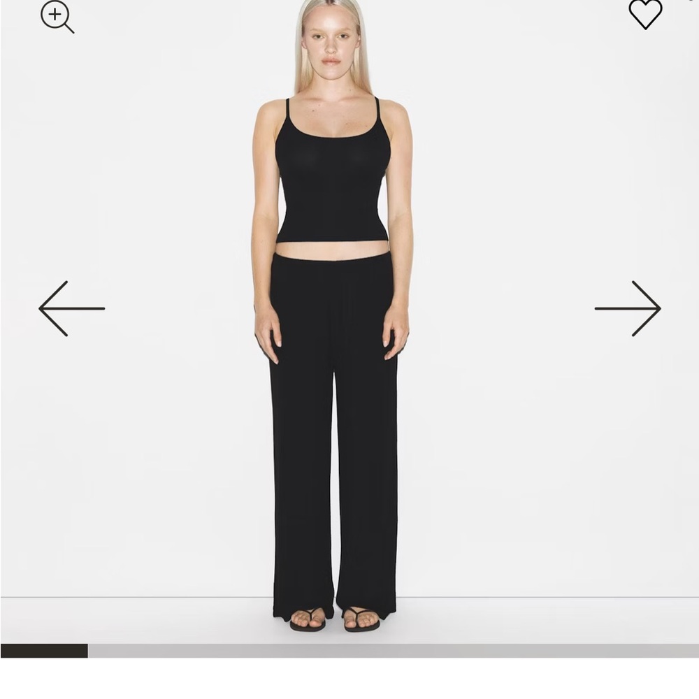 SKIMS Black Soft Lounge Tank Set
